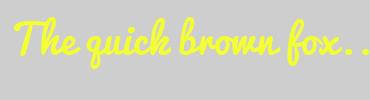 Image with Font Color F3FF33 and Background Color CECECE